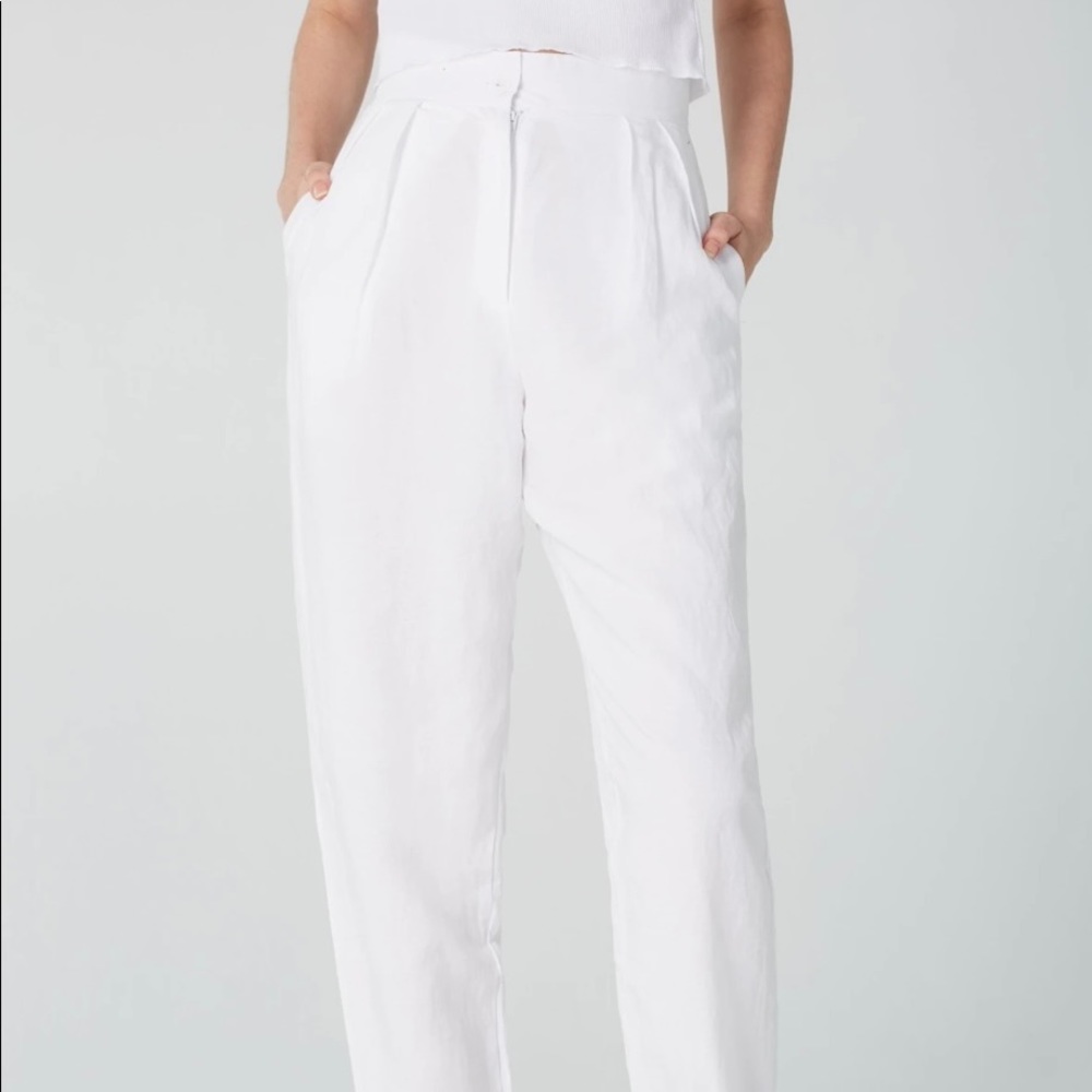 Uncle Studios white linen bloomers